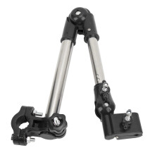 Edelstahl Fahrrad-Regenschirmständer 360 drehbar Schwarz 46cm