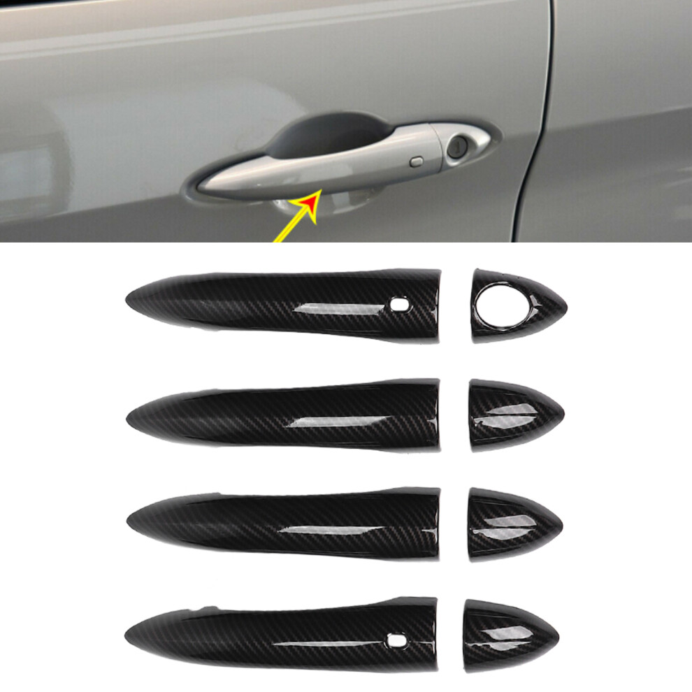 Replacement Door Handle Cover Trim Carbon Fibre For Giulia 8Pcs 7681376115944