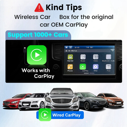 Adattatore Carplay Cablato Adattatore Video Convertitore TV per Auto per Schermi/Decoder/Stick TV/Scatola Specchio per Computer 2