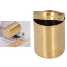 Wiederstandsfähiger Zahnstocherhalter aus Edelstahl 5,5x8cm Luxus Gold