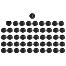 50pzs Negro Auricular tapones para los oidos Reemplazo cubieta de punta de auricular