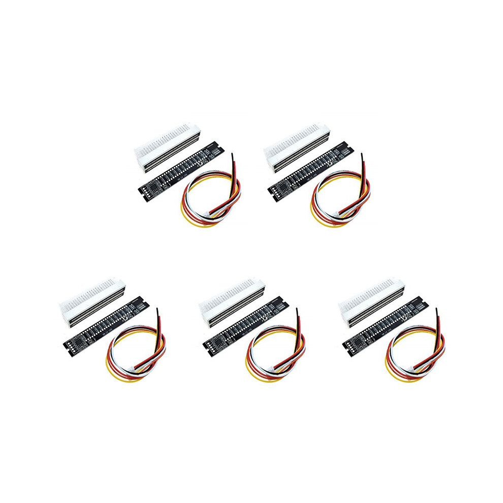 5X Dual 12 Level Indicator Vu Meter Stereo Amplifier Board Adjustable Speed Board With Agc Mode, Diy Kits Light 6032645653703