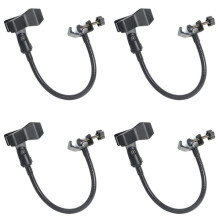 4X Flexible Gooseneck Microphone Stand with Desk Clamp for Radio Broadcasting Studio, Live Broadcast Equipment
