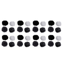 8X Universal Lavalier Mikrofon Pelz Windschutzscheibe Windschutzscheibe Wind Muff Weich für    Revers Lavalier Mikrofon 5Mm
