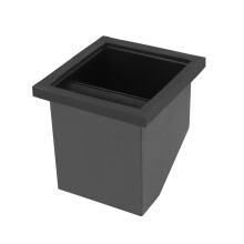 Stainless Steel Knock Bar Coffee Ground Disposal Chute Built-in Desktop Trash Bin Bottomless Espresso Puck Box With Japanese Wooden Bowls Compatible