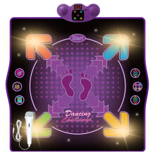 Interaktive LED-Spielmatte für Kinder, leuchtende Tanzmatte mit einstellbarem Schwierigkeitsgrad, rutschfester Oberfläche, tragbares, faltbares
