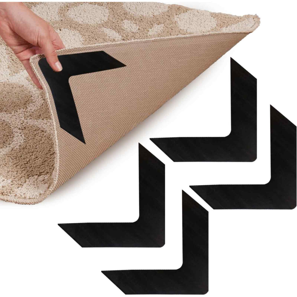 5Pcs Anti Slip Rug Underlay, Removable & Reusable Rug Grippers For Laminate, Rug Gripper For Hard Floors, Anti-Curl Rug To Carpet Gripper For Marble, 9433291192535