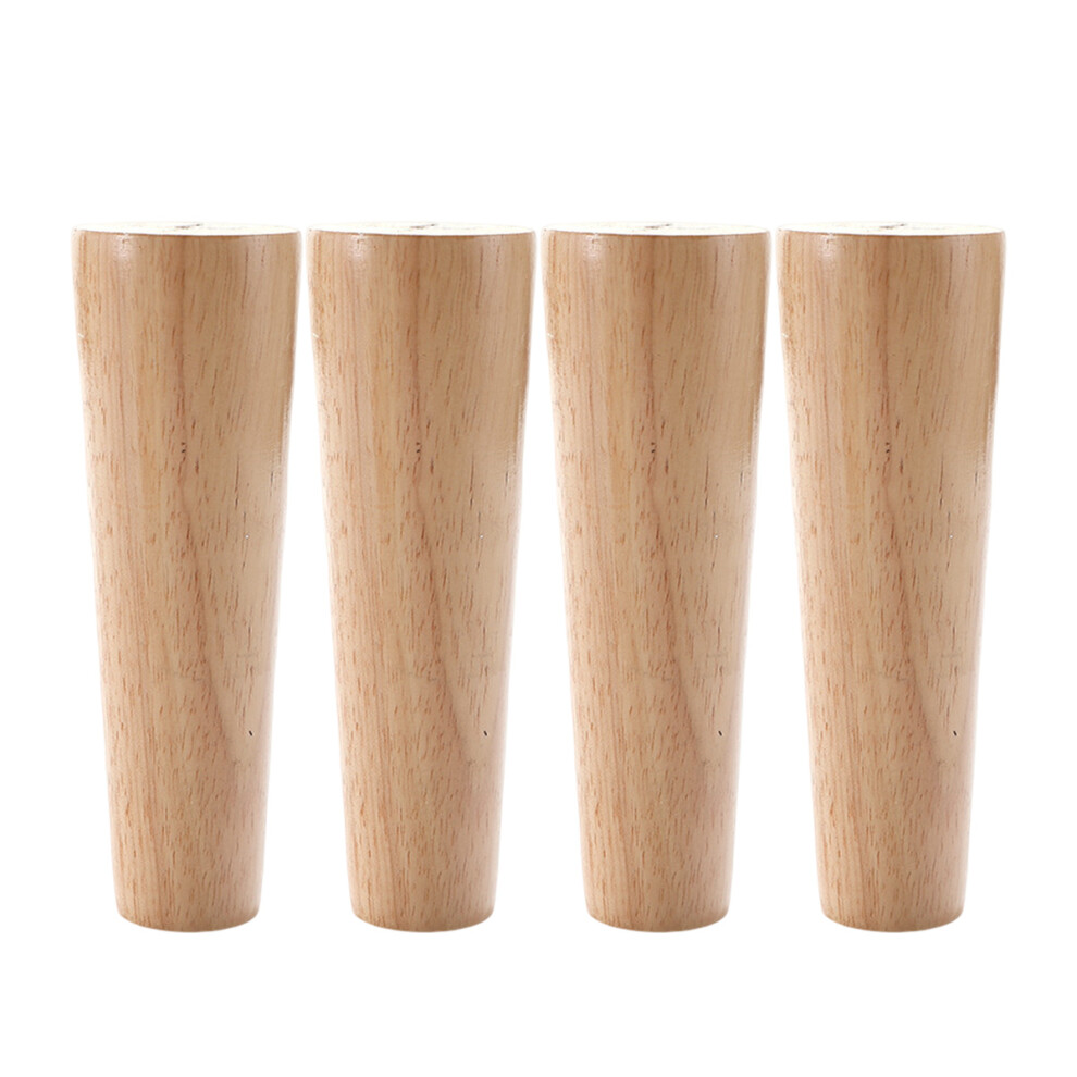 Mid-Century Style Furniture Feet For Chairs And Ottomans, Wood Furniture Legs Solid Rubber Wood With Protective Pads And Mounting Hardware, Durable 9009791625073