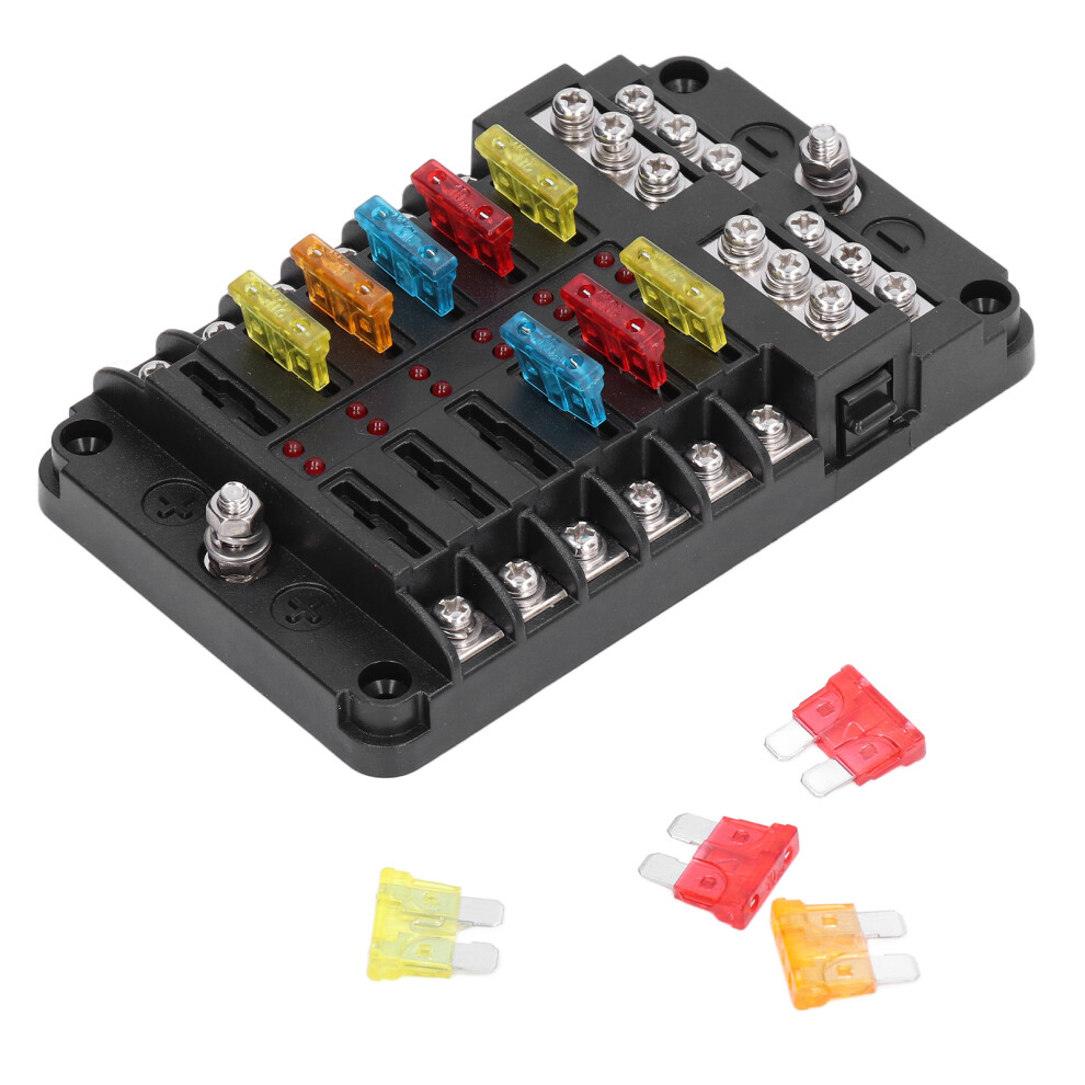 Fuse Block Blade Box Holder 12 Way Waterproof Led Indicator 7651376123829