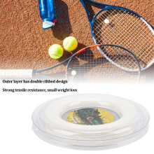 200m Polyester Tennis String 1.25mm Rigid Racquet Wire for Training White