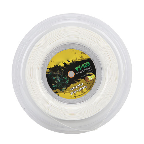 200m Polyester Tennis String 1.25mm Rigid Racquet Wire for Training White 1