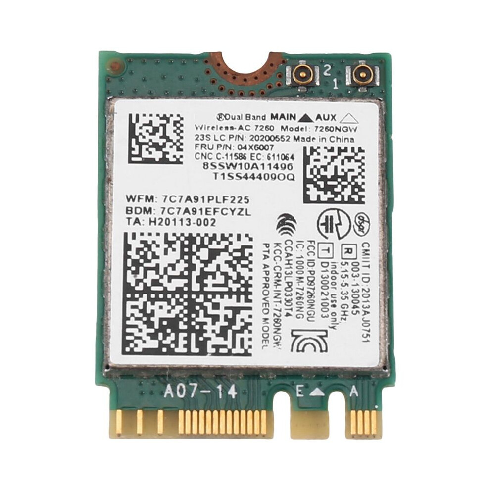 7260Ngw 7260Ac Wifi Card 2.4G/5G Bt4.0 Fru 04X6007 For X250 X240 X240s X230s T440 W540 T540 Yoga Y50 6034078579148