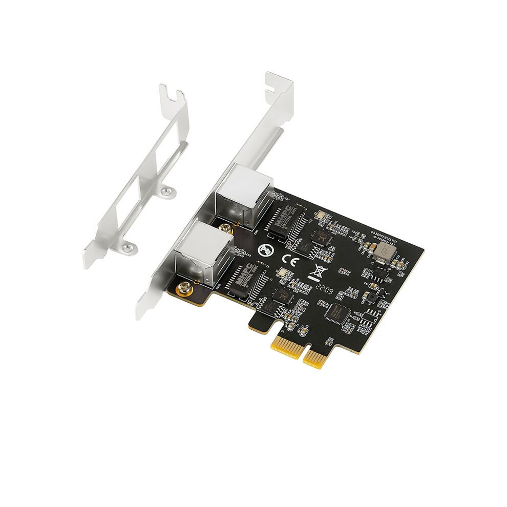 2.5G Gigabit Network Card Adapter With 2 2500Mbps Pcie 2.5Gb Ethernet Card Rj45 Lan Computer Controller Card 6031650275535
