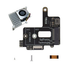 X1003 PCIE Expansion Board with Fan for Raspberry Pi 5 PCIe to M.2 NVMe SSD Expansion Board for 2242 2230 NVME SSD