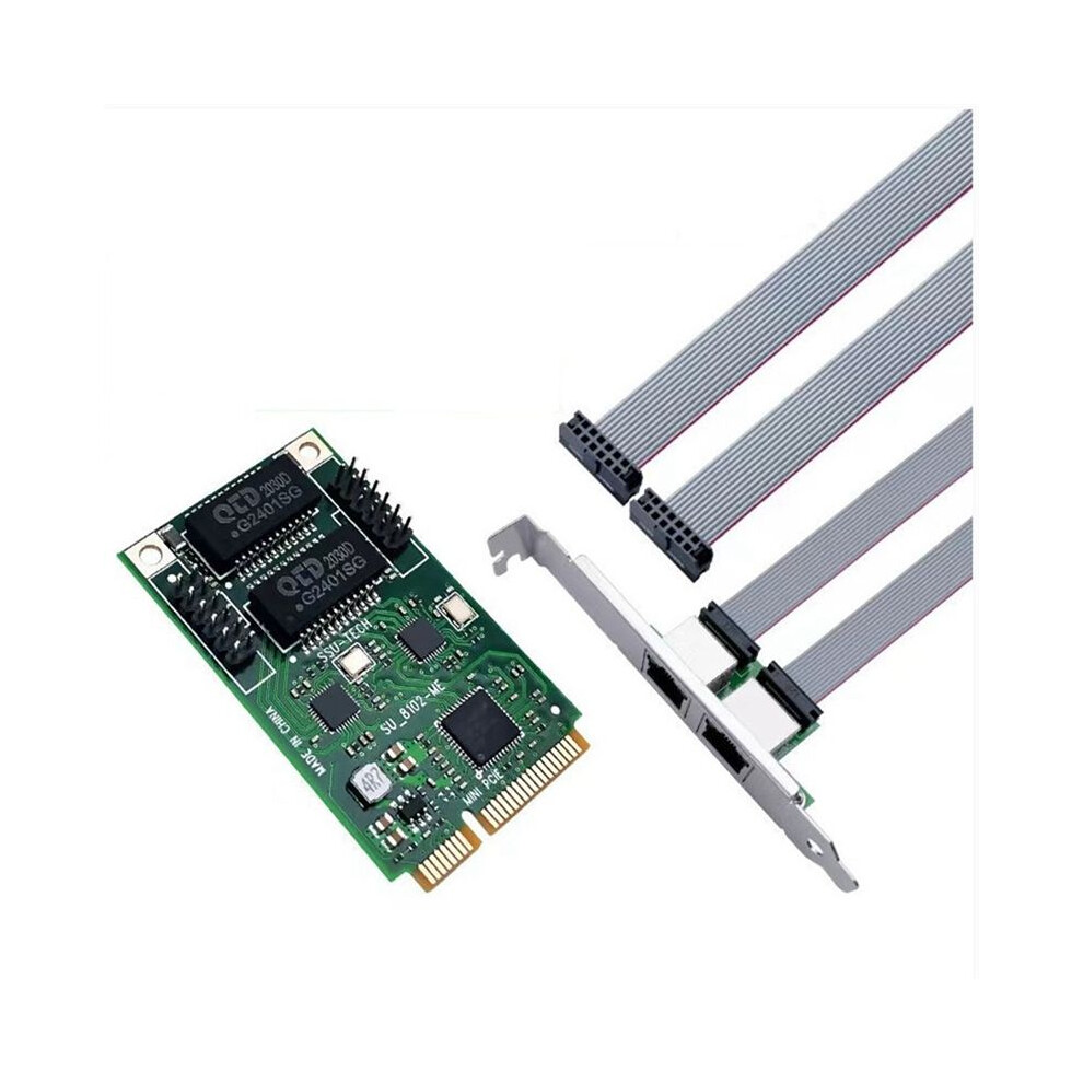Pcie Gigabit Network Card Pcie To 2 Port Rj45 Network Card Ethernet Gigabit 10/100/1000Mbps Network Adapter 4713617490084