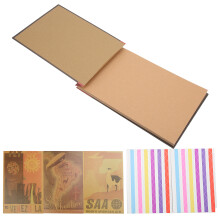DIY Scrapbook-Fotoalbum-Set 40 Blätter, 29x19cm mit Farbstickern