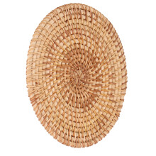 Woven Round Rattan Placemat 18cm / 7.1in for Hot Dishes and Vessels