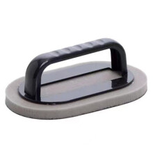 Cepillo de esponja para limpieza de cocina, cepillo de esmeril no abrasivo con mango cómodo, herramienta de limpieza para eliminar el óxido,
