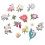 Set di 14 pezzi di toppe floreali, toppe floreali termoadesive, toppe floreali ricamate, toppe termoadesive 1