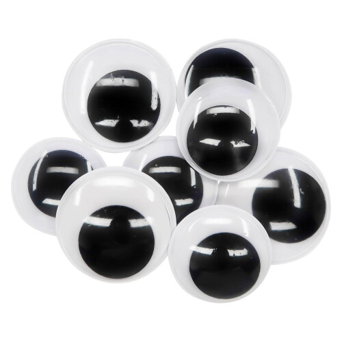 Occhi mobili autoadesivi, 8 pezzi, rotondi da 40 mm e 50 mm, adesivi occhi mobili autoadesivi, per