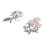 Set di 14 pezzi di toppe floreali, toppe floreali termoadesive, toppe floreali ricamate, toppe termoadesive 5