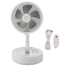 Portable Foldable Desk Floor Fan, USB Rechargeable Strong Airflow Fan with Remote Control, Rechargeable Oscillating Air Circulator Fan for Office