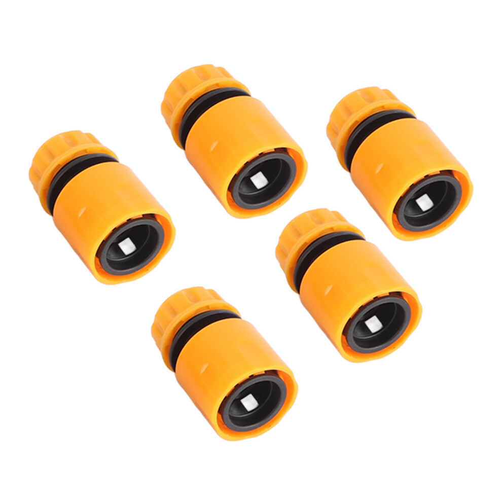 5Pcs Garden Hose Adapter Pipe Connector Fitting Abs 3/4In Quick Connect Set 4691376132080