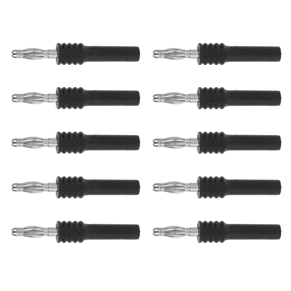 10Pcs J.20025 4Mm Male To 2Mm Female Banana Plug Connectors, Black 7631376134735