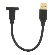 Cablu prelungitor USB 3.0 tip A mascul cu încărcare rapidă, cablu prelungitor cu unghi de 90 de grade la stânga și unghi drept, conexiune