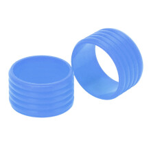 2 Stück Blau Silikon Tennis Racket Handle Schweißabsorbierende Fixierungsring