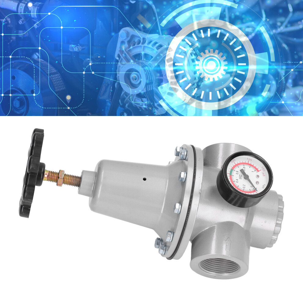 Aluminium Alloy Air Compressor Regulator With Gauge G1-1/2 0.1-0.8Mpa 8741376138608