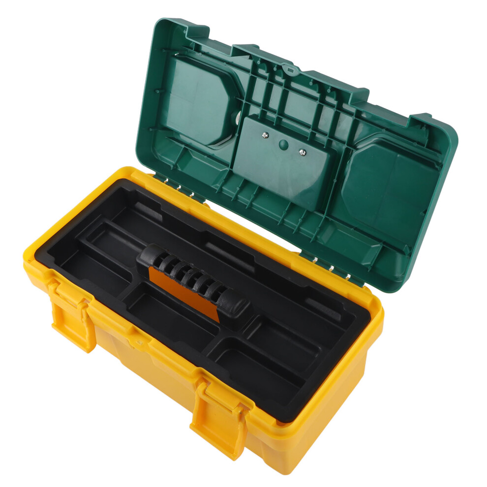 Portable Car Hardware Tool Box With Removable Tray, 17In, Yellow Green 4951376139237