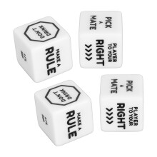 Dado per Ordine di Vino Inglese - Plastica Bianca 24mm per Giochi da Tavolo, Divertimento in Famiglia