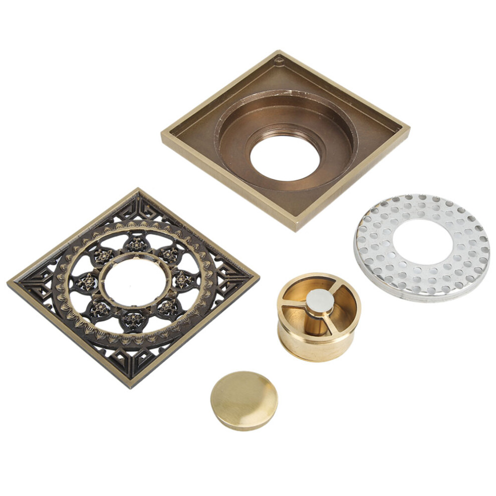 Copper Floor Drain For Bathroom, Versatile Applications For Diverse Settings Easy Drain, Dredge And Clean, Premium Brass Shower Drain Cover With 9433291196977