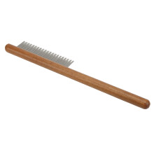 Reusable Walnut & Steel Pet Comb for Cats & Dogs, Short Hair