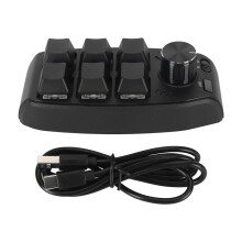 Teclado portátil para jogos, teclado multifuncional com atalhos personalizáveis e design ergonômico para controle eficiente, USB mecânico.
