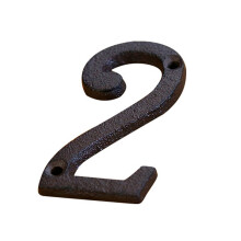 Large Address Numbers for High Visibility, Sturdy Cast Iron Exterior House Numbers, Rustic Numbers for Outside with Anti-Corrosion Coating, Perfect