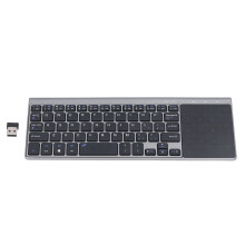 Tastiera wireless compatta con touchpad, design mini e portatile, layout QWERTY a 59 tasti, tastiera ultra mini con ricevitore USB, ampia gamma di