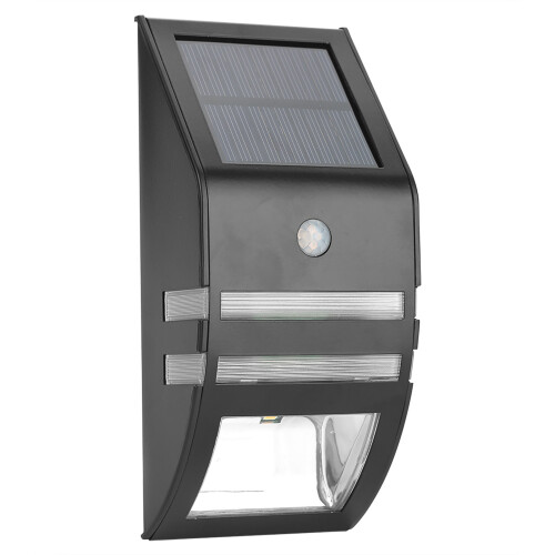 Upgraded Polycrystalline Silicon Solar Panel Light, Solar Wall Light Outdoor with LED Light Source and Low Maintenance Design, PIR Motion Sensor