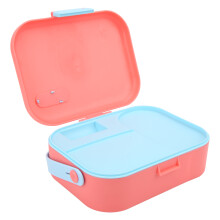 Boîte à lunch bento empilable avec compartiments pour sauces, idéale pour les adultes et les enfants. Fermeture facile et matériau compatible