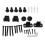 Mini-Schwarz-Schiebetor-Schiebehardware-Rollen-Set für Schränke, 628 g 7