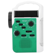 Emergency Survival Radio, Waterproof AM FM NOAA Radio with Solar Power, Hand Crank, Built-in Rechargeable Battery, LED Flashlight, and Reading Lamp fo