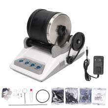 Rock Polisher for Stone Polishing, Rock Tumbler Kit with 4 Polishing Grits and Real Rough Gemstones, One Touch Timer with Auto Off Function, Durable