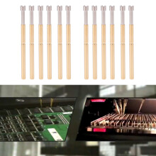100 Stück Messing-Feder-Teststifte mit konkaver Spitze, Durchmesser 2,02 mm, für PCB-Tests
