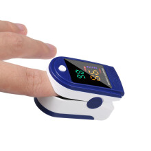 Mini Digitaler Finger-Puls-Oximeter - Blau, Präziser SpO₂- und Herzfrequenzmesser