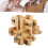 Wooden Interlocking Brain Teaser Puzzle Lock for Elderly, Double Color 13