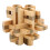 Wooden Interlocking Brain Teaser Puzzle Lock for Elderly, Double Color 15