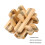 Wooden Interlocking Brain Teaser Puzzle Lock for Elderly, Double Color 7