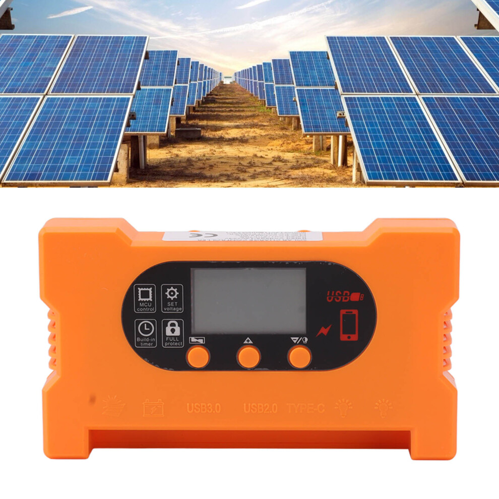12V/24V Solar Charge Controller With Dual Usb, Lcd, 10A 4641376153431