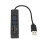 USB2.0 Multiport Hub & Card Reader - Easy Access 480Mbps Black 3